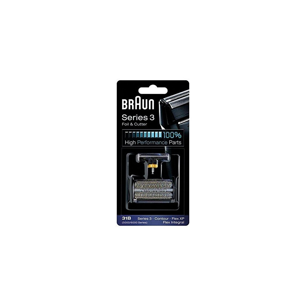 Braun 5000/6000FC- XP 31B Flex Integral Foil/Cutterblock Replacement Pack, Black