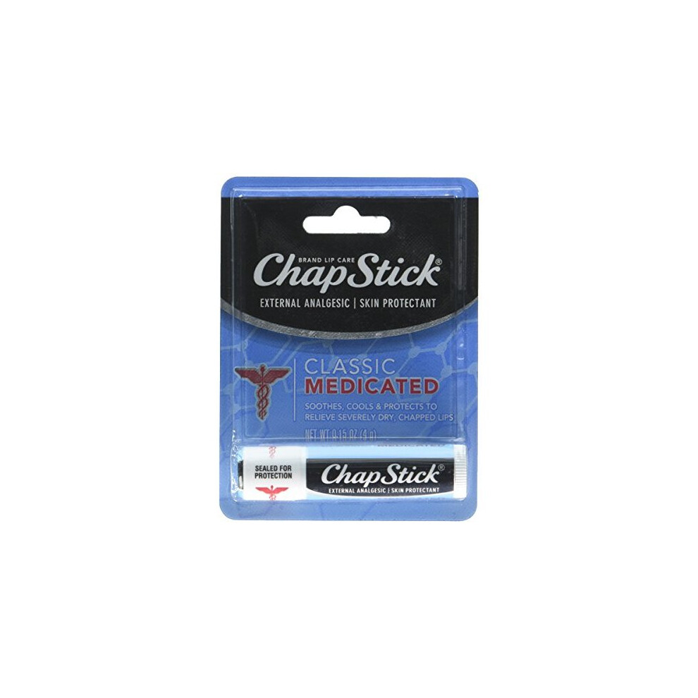 Chapstick Classic Medicated Lip Balm, 0.15 Ounce, 3 Count