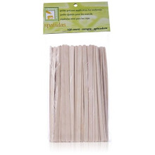 Clean Plus Easy Petite Eyebrow Wood Applicator Spatula, 100 Count