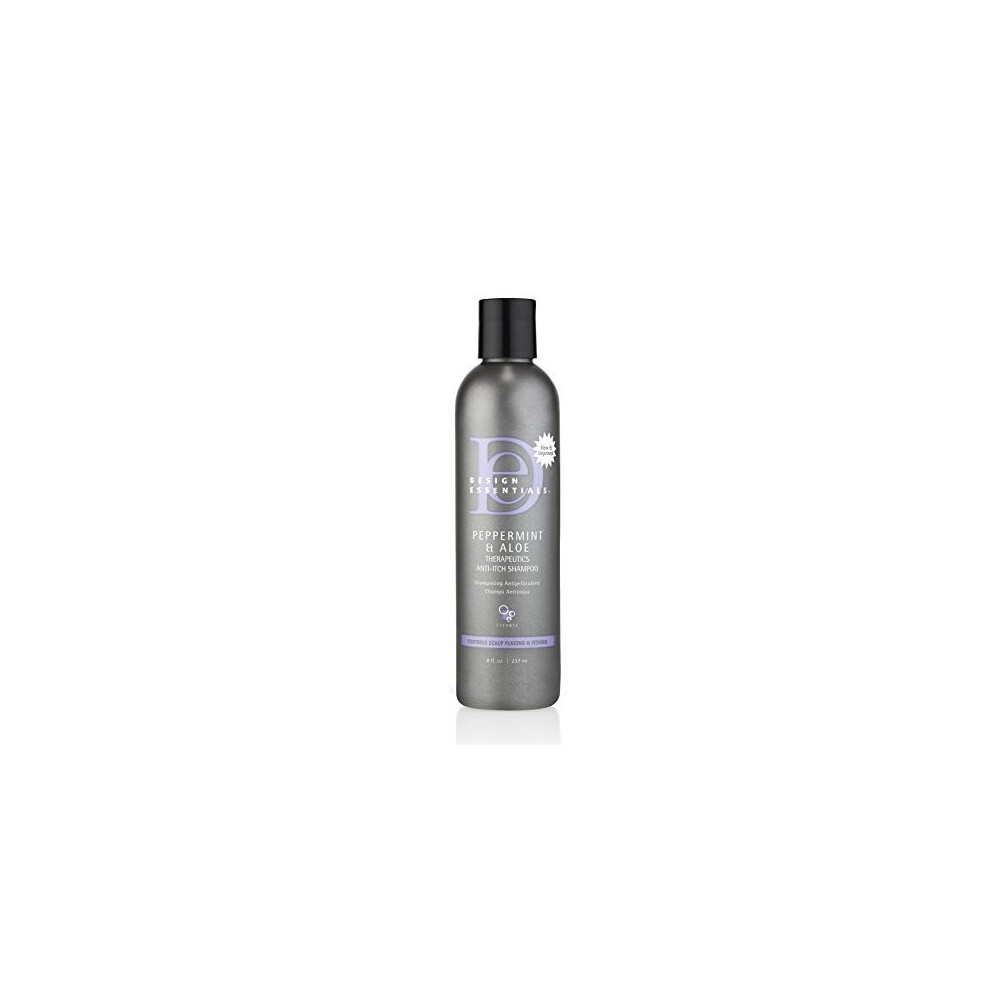 Design Essentials Peppermint & Aloe Anti-Itch Shampoo for Instant Scalp and Dandruff Relief-8oz.