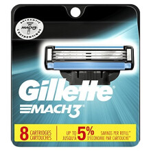 Gillette Mach3 Menâ s Navajas de afeitar - 8 Recambios (El embalaje puede variar)