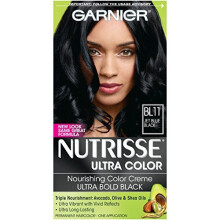 Garnier Nutrisse Ultra Color Nourishing Hair Color Creme, B11 Jet Blue Black (Packaging May Vary)