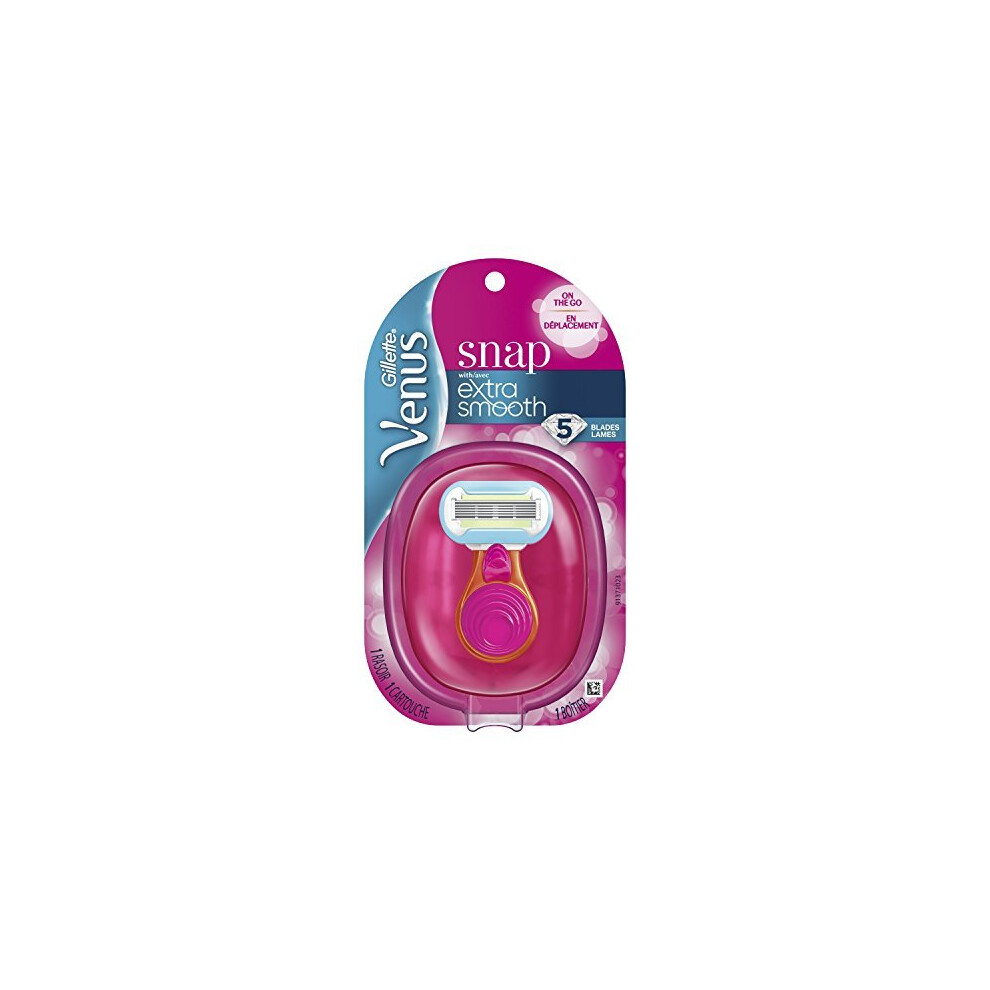 Gillette Venus Womens Snap with Embrace On The Go 5 Blade Razor