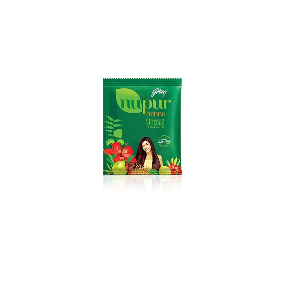 Godrej Nupur Henna Natural Mehndi For Hair Color With Goodness Of 9 Herbs, 14.10 Ounce