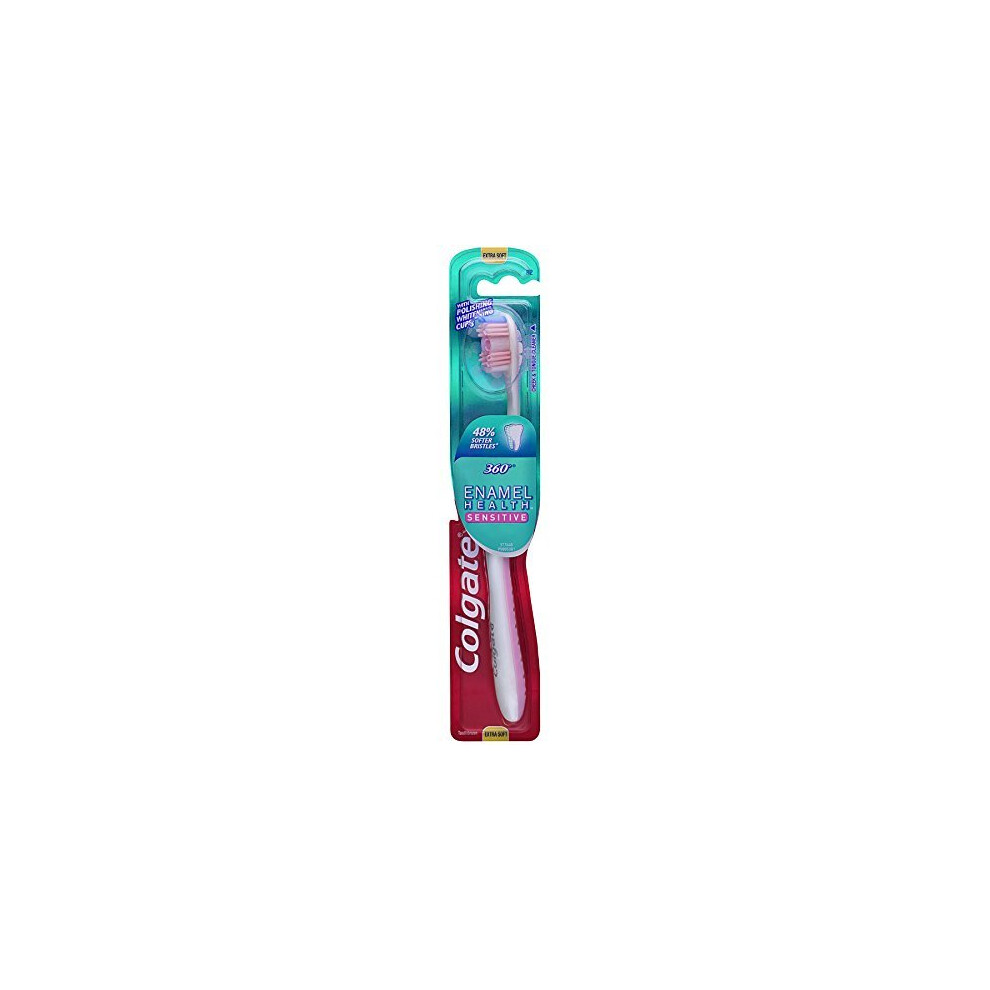 Colgate 360 Enamel Health Extra Soft Toothbrush for Sensitive Teeth (1 Pack)