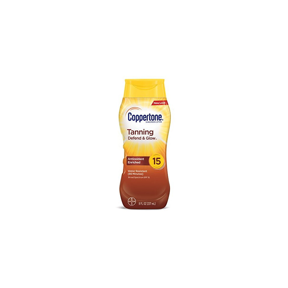 Coppertone Tanning Lotion Sunscreen SPF 15, 8oz