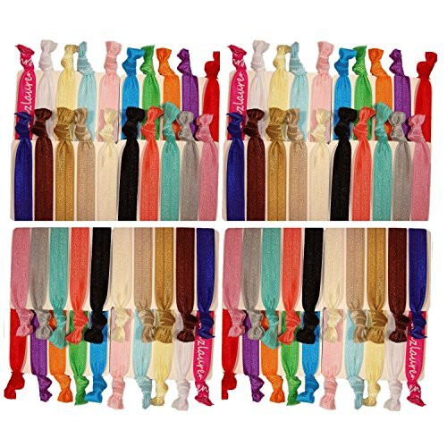 Kenz Laurenz 100 Élastiques Cheveux Sans Marque Ouchless Pour Queue de Cheval (100 Élastiques Uni)