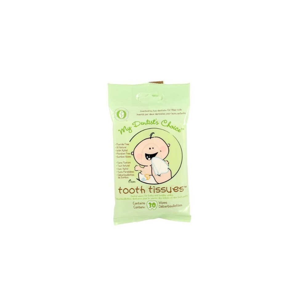 My Dentists Choice Tooth Tissues, My Dentist's Choice, Dental Wipes For Baby And Toddler Smiles, 30 Wipes
