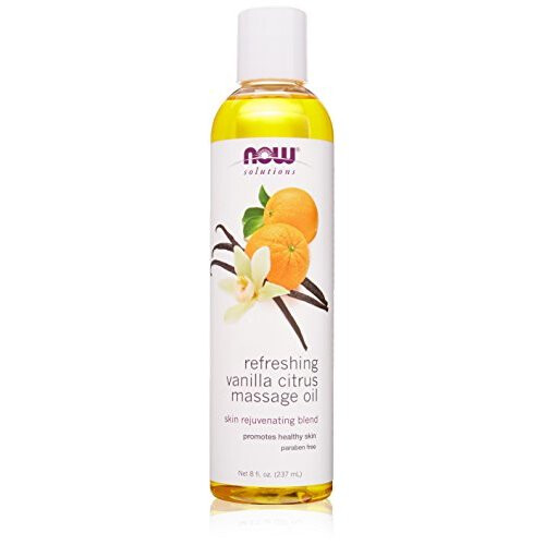 NOW Foods NOW Refreshing Massage Oil, Vanilla Citrus, 8-Ounce