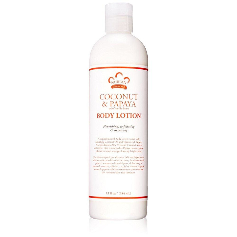 Nubian Heritage Lotion, Coconut And Papaya, 13 Fluid Ounce