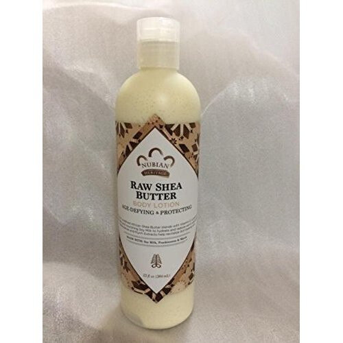 Nubian Heritage, Körperlotion, Rohe Sheabutter, 13 fl oz (384 ml)
