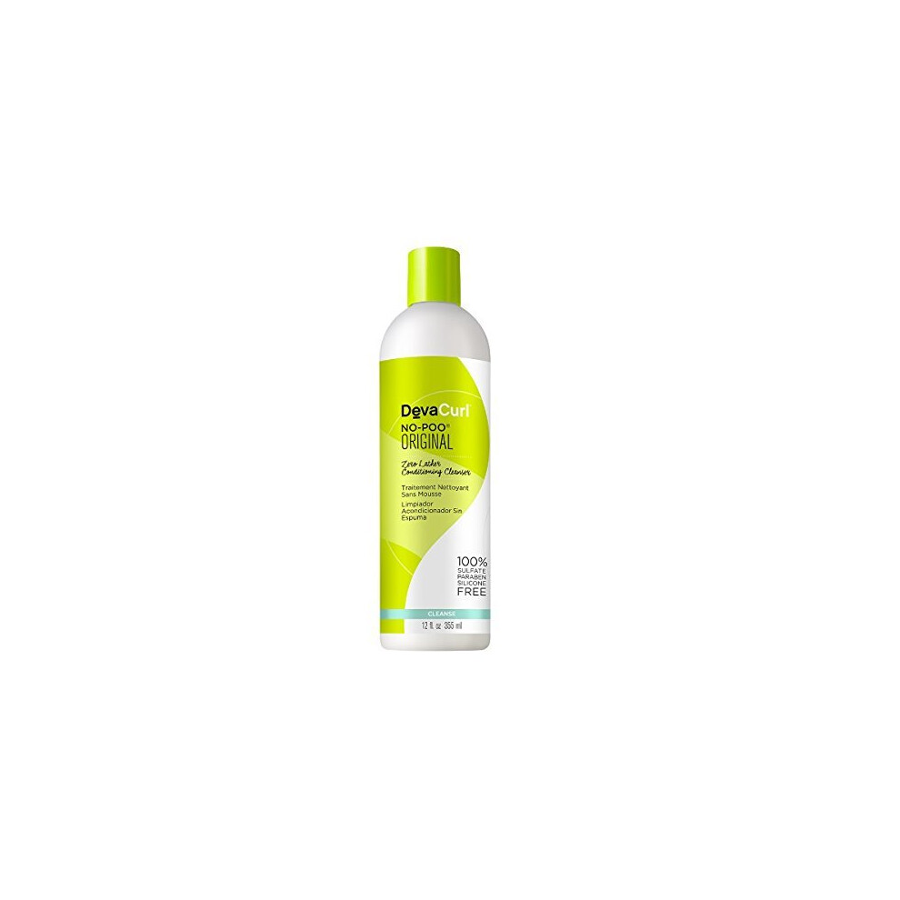 DevaCurl No Poo-Zero Lather Conditioning Cleanser, 12 Fluid Ounce