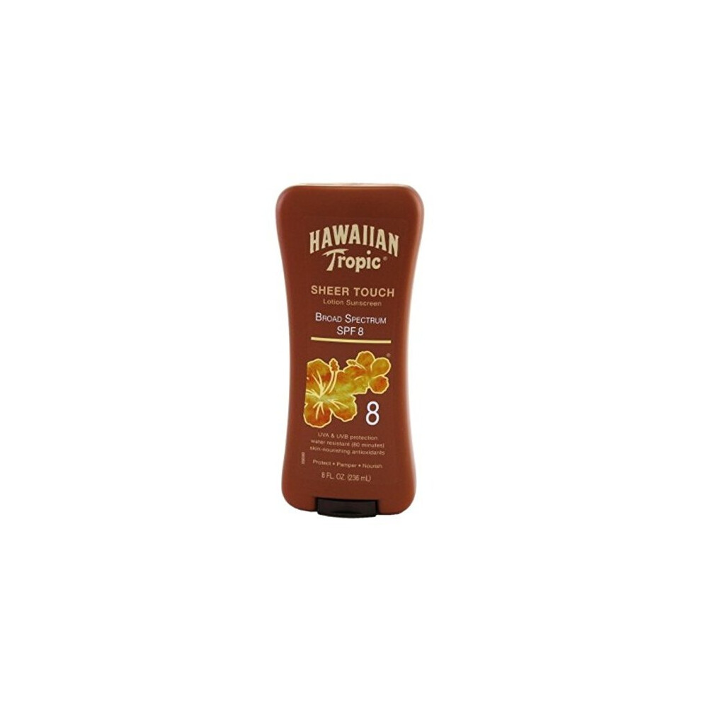 Hawaiian Tropic Sheer Touch Lotion Sunscreen SPF 8, 8 oz, 2 pk