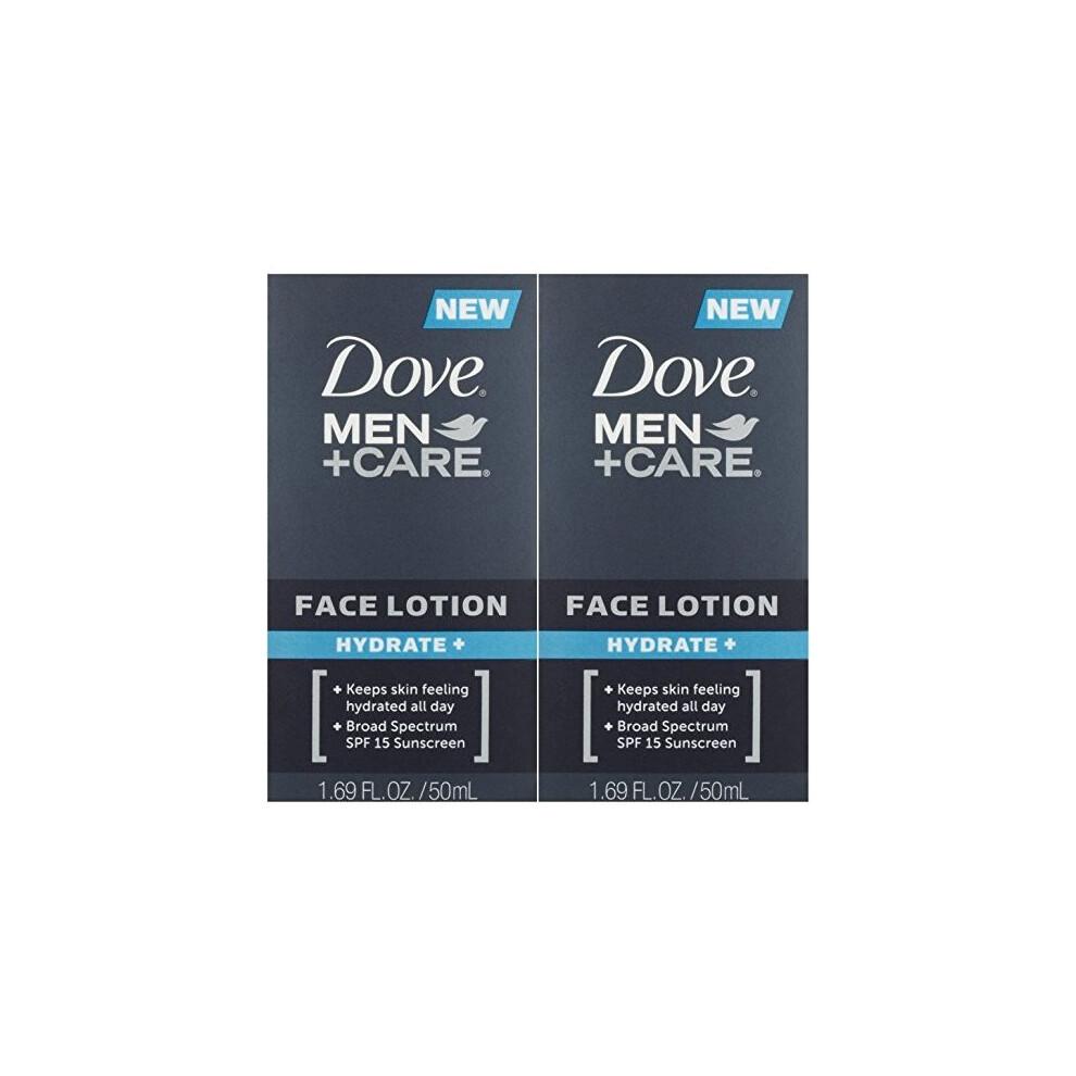 Dove Men + Care Face Lotion Hydrate, 1.69 fl. oz. 2 Count