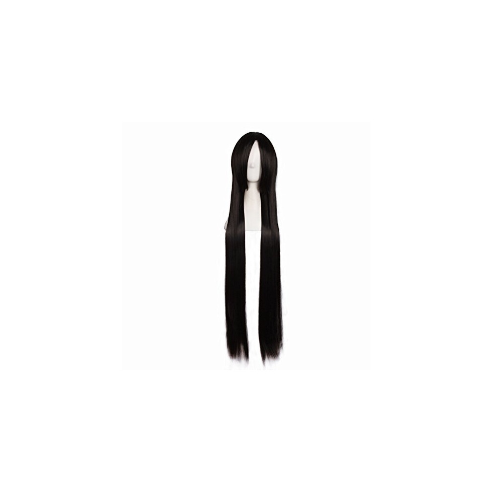 Mapofbeauty 40" 100Cm Long Straight Cosplay Costume Wig Fashion Party Wig Black