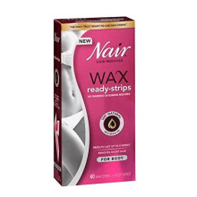 Nair Hair Remover Wax Ready-Strips 40 Count Legs/Body (2 Pack)