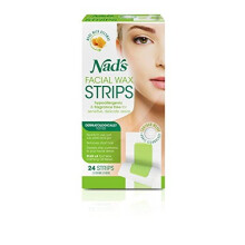 Nad's Gesichtswachsstrips - Haarentfernung für Frauen - Set mit 48 Wachsstrips + 8 Beruhigungsöl-Tüchern