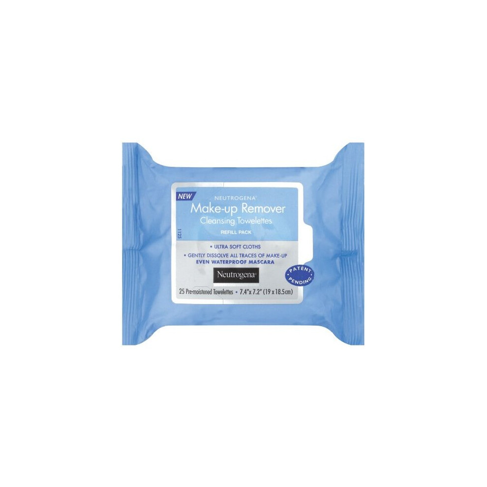 Neutrogena Makeup Remover Cleansing Towelettes, Refill Pack, 25 Count