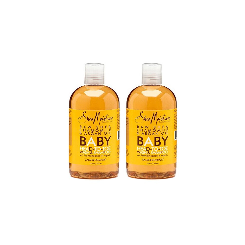 Shea Moisture Baby Shampoo & Wash 13 Ounce Chamomile & Argan Oil (384ml) (2 Pack)