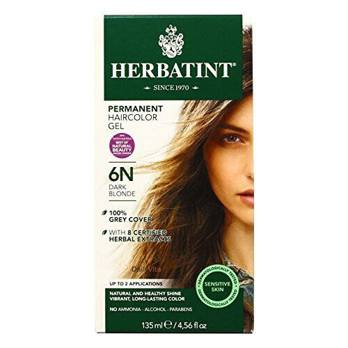 Herbatint, Dauerhaftes Haarfarbgel, 6N, Dunkelblond, 4,56 fl oz (135 ml)