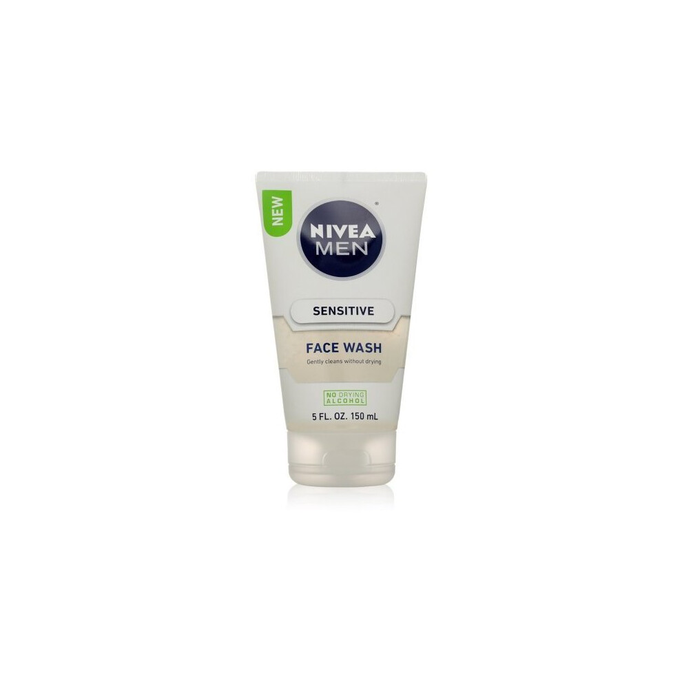 Nivea for Men Sensitive Face Wash for Men, 5 Ounce