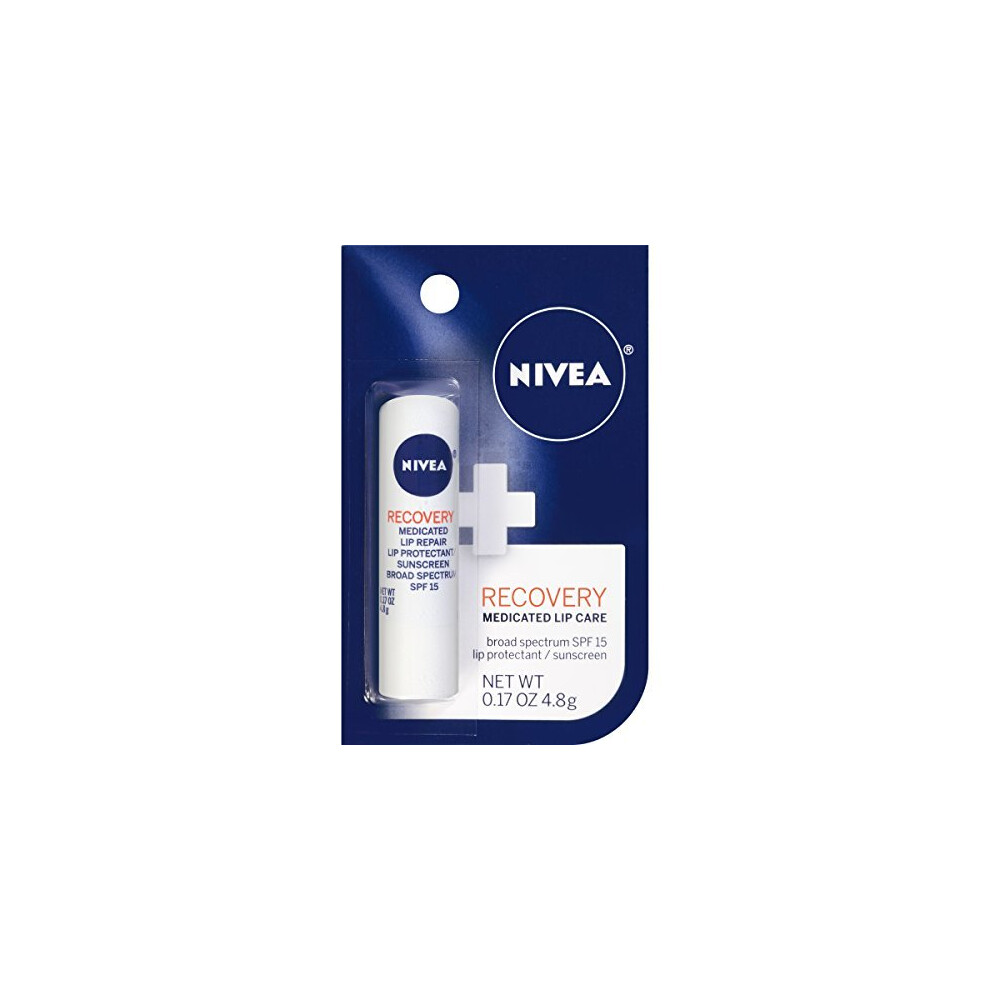 Nivea, A Kiss of Recovery, Medicated Lip Repair, SPF 15, (4.8g)