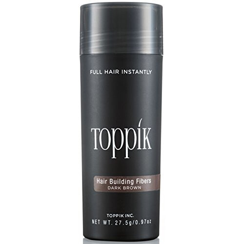 TOPPIK TOPPIK Ίνες δόμησης μαλλιών, σκούρο καστανό, 0,97 oz.