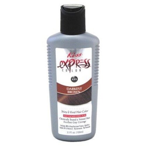 Kiss Express Color #K89 Semi- Permanent Darkest Brown 3.5 oz.