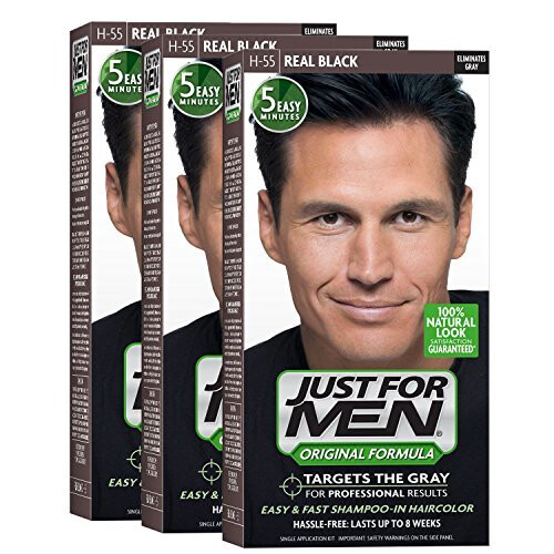 Just For Men Just For Men Original Formula Men's Hair Color, Real Black, (Pack of 3)