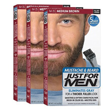 KUN FOR M?ND Farve Gel Mustache & Beard M-35 Medium Brown 1 ea (pakke med 2)