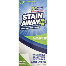 STAIN-AWAY PLUS DENTURE CLEANSER 8.1 OZ
