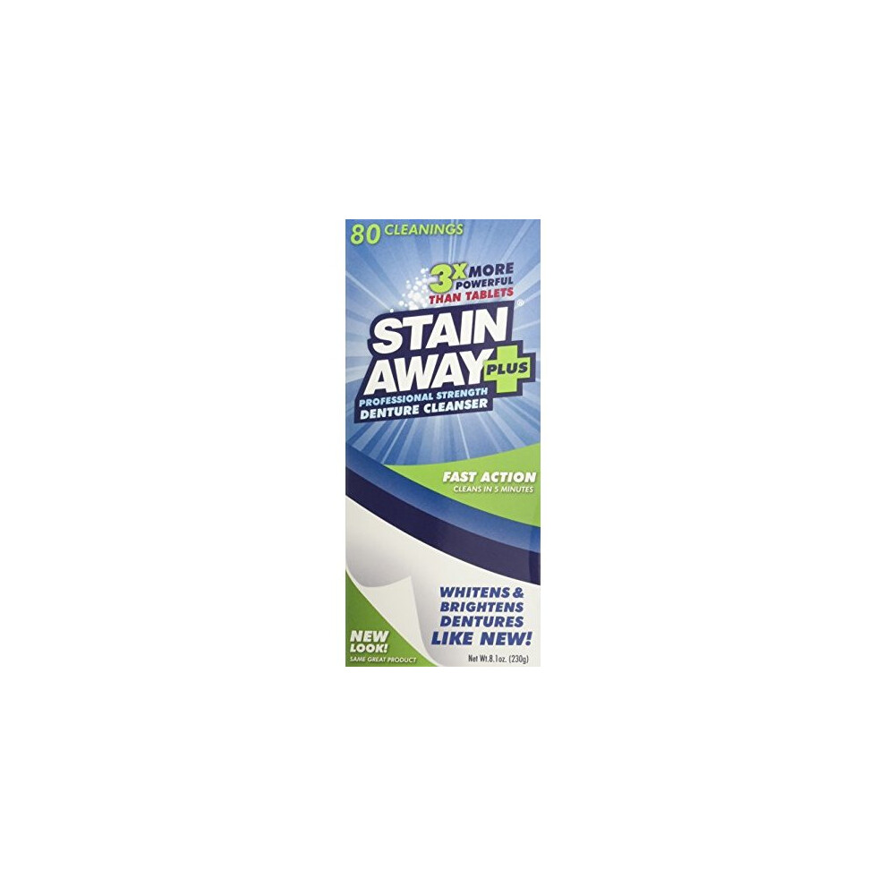 STAIN-AWAY PLUS DENTURE CLEANSER 8.1 OZ