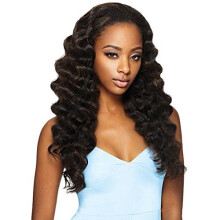 OUTRE Synthetic Hair Half Wig Quick Weave Ashani (1B)