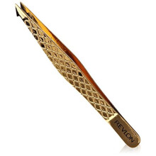 Pinzas de punta inclinada y puntiaguda Revlon Gold Series con revestimiento de titanio para mxima durabilidad