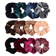 Whaline 12 Pezzi Scrunchies in Velluto Premium per Capelli, Accessori per Donne e Ragazze (12 Colori)