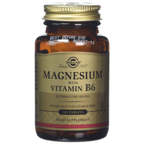 Solgar Solgar, Magnesium mit B6, 100 Tabletten