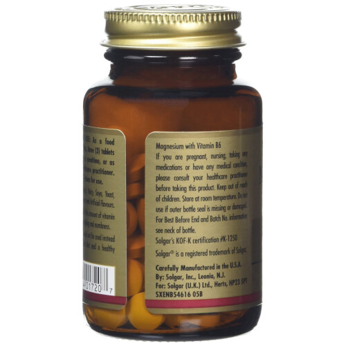 Solgar Solgar, Magnesium mit B6, 100 Tabletten 2