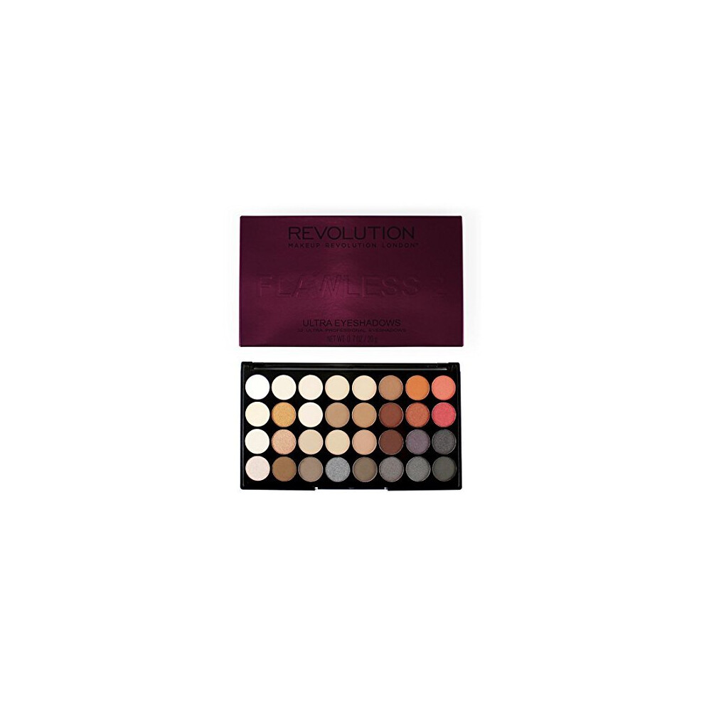 Makeup Revolution Ultra Eyeshadows Palette - FLAWLESS 2 - 32 Ultra Professional Eyeshadows