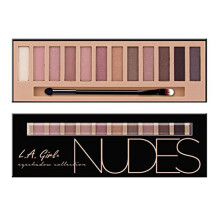 L.A. Girl, Beauty Brick, 12-Farben-Lidpalette, GES331 Nudes, 0,42 Unzen (12 g)
