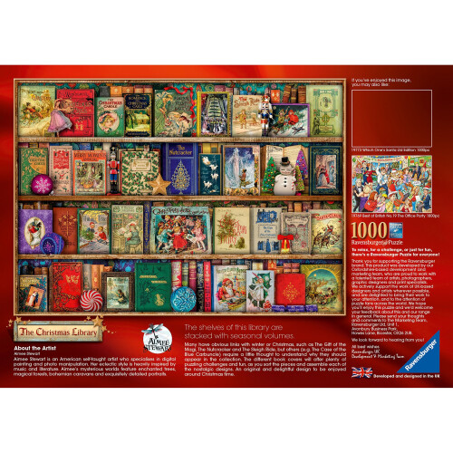 Ravensburger Ravensburger La Bibliothèque de Noël, Puzzle de 1000 pièces 2