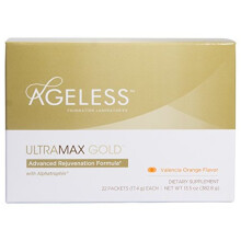 Ageless Foundation Laboratories, UltraMax Gold, Fortgeschrittene Verjüngungsformel mit Alphatrophin, Valencia-Orange, 22 Beutel, je 0,61 oz (17,4 g)