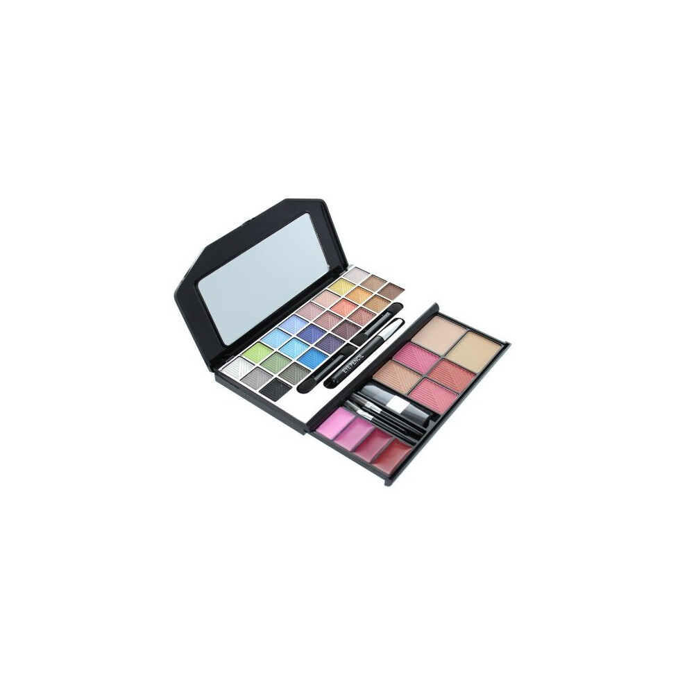 Eta Cosmetics Eta 34 Runway Colors Complete Makeover Kit With Brushes Eye Pencil And Mirror 2.4 Oz