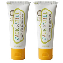 Jack N' Jill Kids Natural Toothpaste - Kinderzahnpasta ohne Fluorid, ohne Bio-Aromen, ohne BPA, ohne SLS, macht das Z   hneputzen f   r Kinder zum Sp