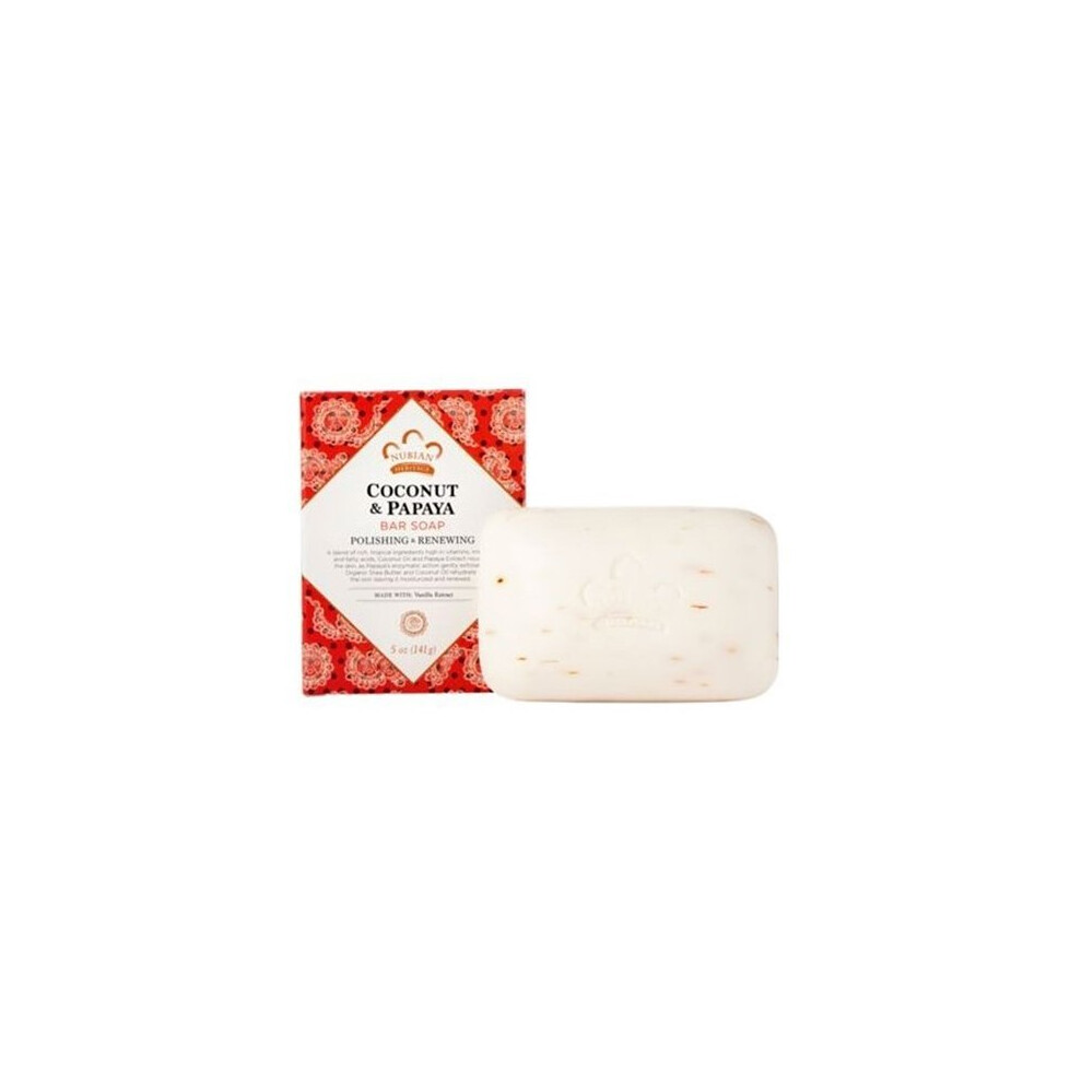 Nubian Heritage Bar Soap Coconut & Papaya Soap 5 Oz By