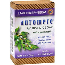 Auromere, Ayurvedische Seifenstange mit Neem, Lavendel-Neem, 2,75 oz (78 g)