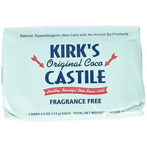 Kirk's Natural Original Coco Castile Soap Χωρίς Άρωμα, 4 Ουγγιές (Η Συσκευασία Μπορεί Να Διαφέρει)