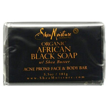 SheaMoisture, Afrikanische Schwarze Kernseife mit Sheabutter, Für unreine Haut Gesicht & Körper, 3,5 oz (99 g)