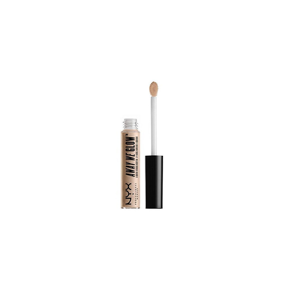 NYX Professional Makeup Away We Glow Liquid Highlighter, Crystal Glare, 0.22 Fluid Ounce