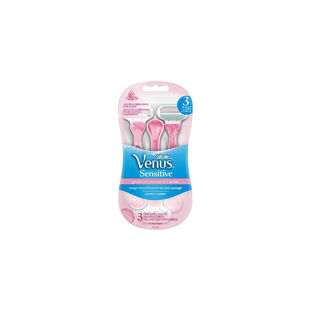 Gillette Venus Sensitive Womens Disposable Razors - 3 Pack