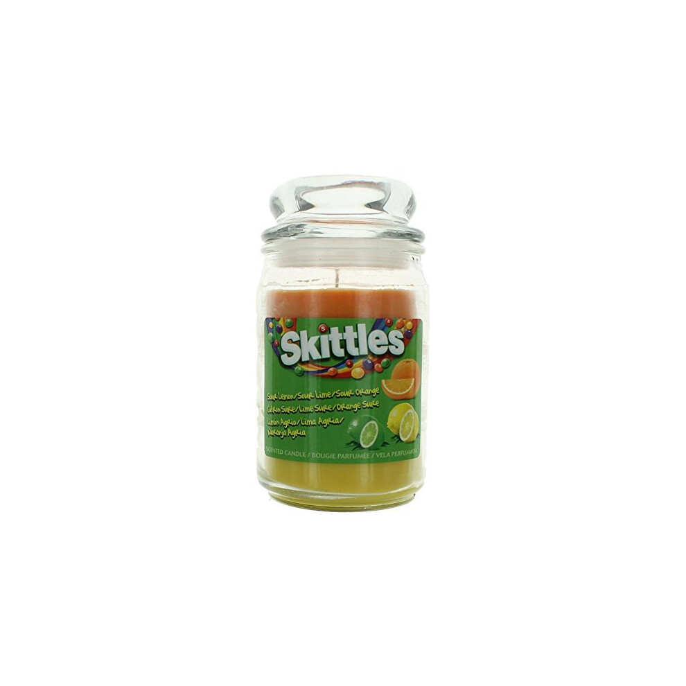 Skittles Scented Candle 16 oz Triple Pour Jar  Sour LemonLimeOrange-image-OPC-PGGQSM-NEW